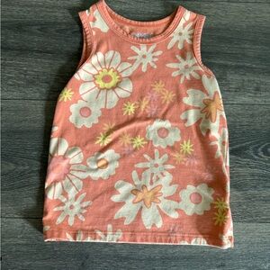 3t Floral Kids Tank Top - peach/orange